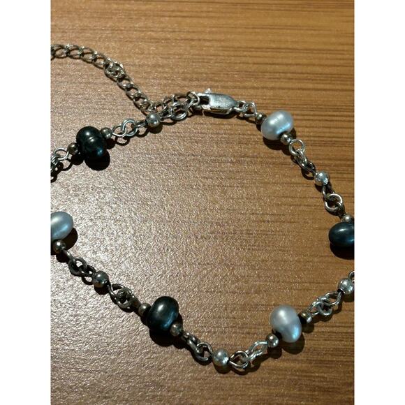 Beautiful Sterling Cultured Pearl Chain‎ Bracelet + 5 Strand Floating Necklace - Picture 10 of 10